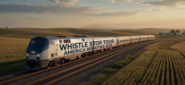 David and the team traveling to the next train depot stop