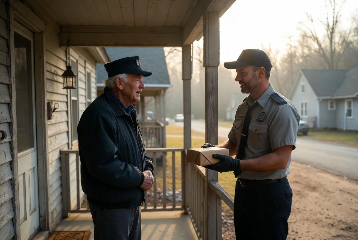 Rural Senior getting mail 1st time ever