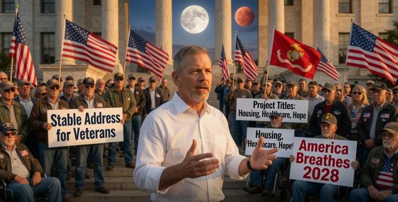 David listening and explaining the Stable Address Initiative to a veteran crowd