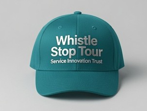 Whistle Stop Tour baseball cap in teal