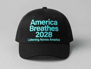 America Breathes 2028 baseball cap in black