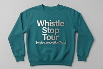 Whistle Stop Tour sweatshirt in teal