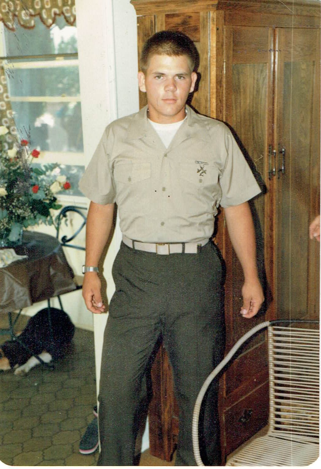 David Blaesing as a young Marine in United States Marine Corps uniform